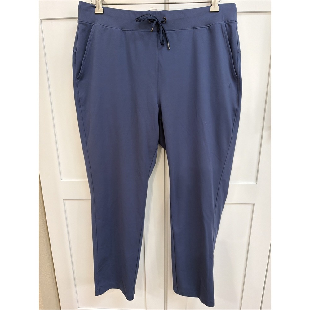 Yogalicious Lux Avenue Straight Leg Pant Blue Size XL Worn Once EUC